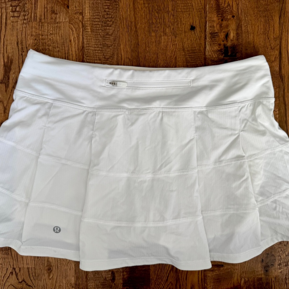 Lululemon Pace Rival Skirt White Tennis Women's Size 8 W8A84R L - Picture 2 of 9